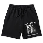 God Is Testing Me And I Have Not Studied Christian Washed Shorts