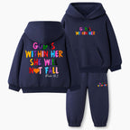 God Is Within Her She Will Not Fall Christian Kid Fleece Hoodie Set