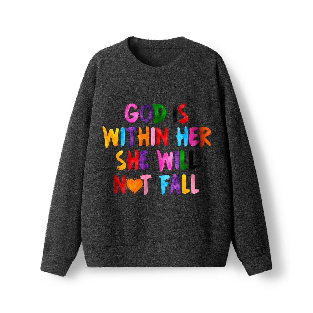 God Is Within Her Christian Lightweight Sweater