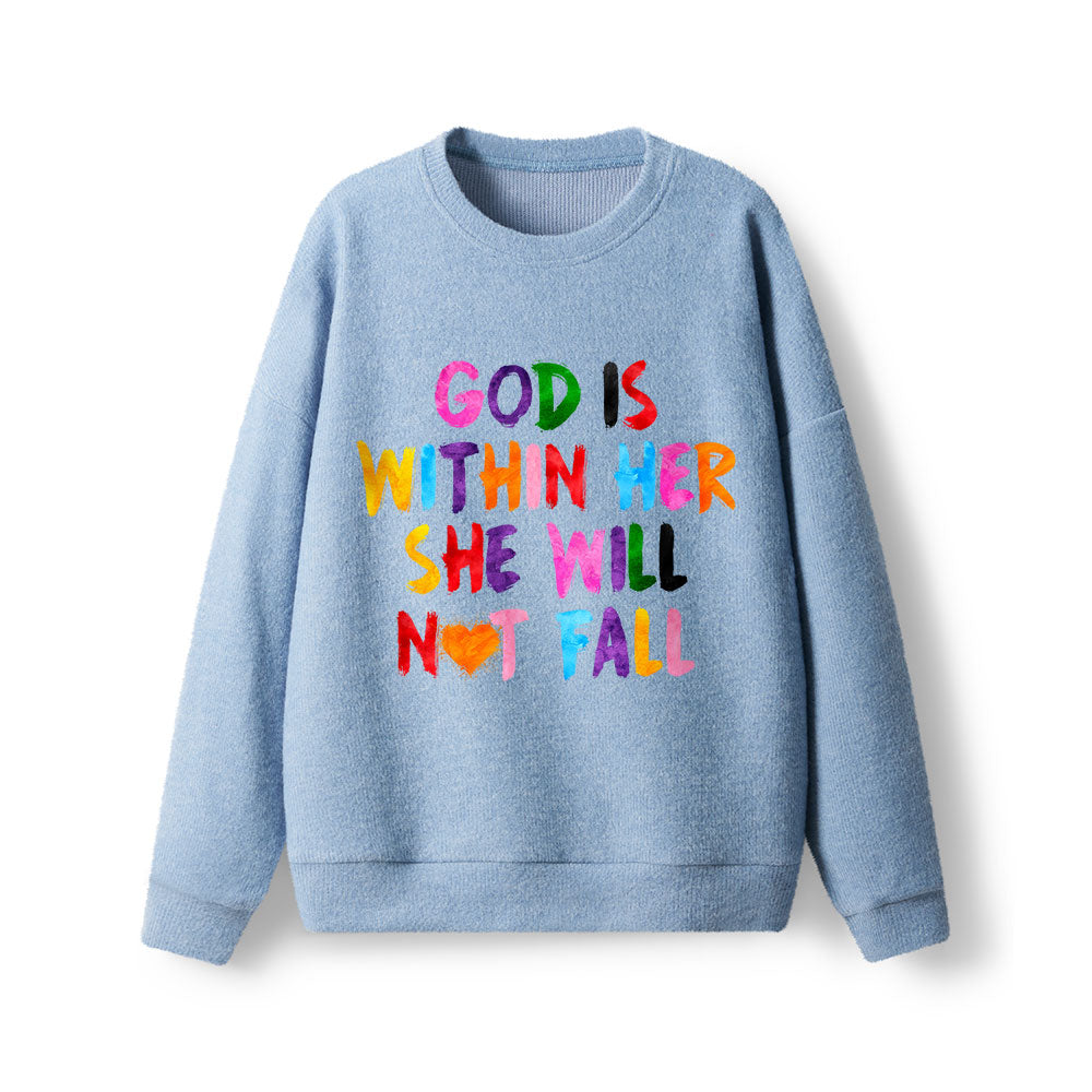 God Is Within Her Christian Lightweight Sweater