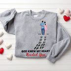 Perseonalized God Knew My Heart Needed You Christian Couple Sweatshirt
