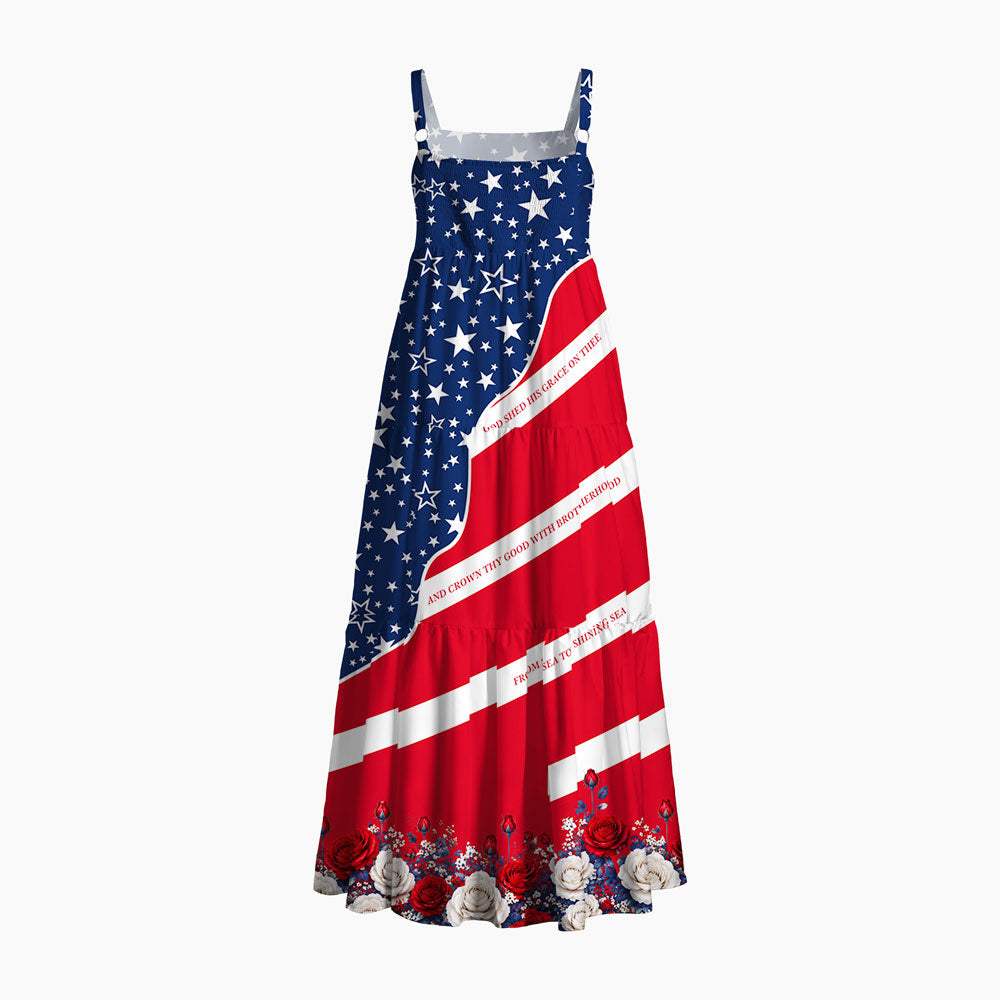 God Shed His Grace On Thee Christian Maxi Dress