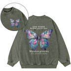 God Turns Broken Pieces Into Masterpieces Christian Washed Sweatshirt