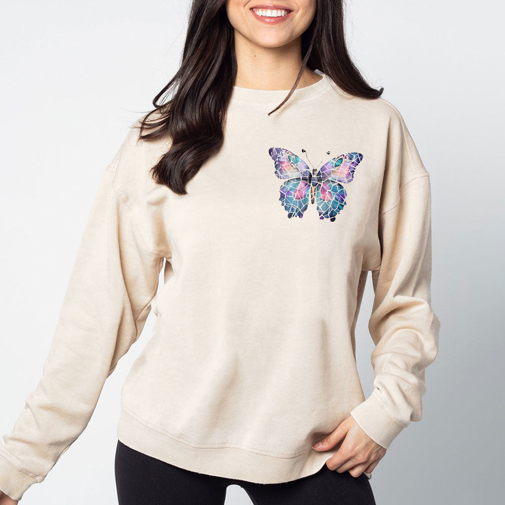 God Turns Broken Pieces Into Masterpieces Christian Washed Sweatshirt