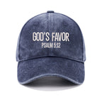 God's Favor Christian Couple Washed Hat