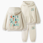 God's Got Big Plans For Me Christian Kid Fleece Hoodie Set