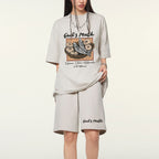 God's Math Christian Washed T-Shirt & Shorts