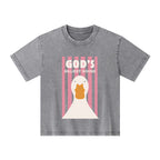 God's Silliest Goose Christian Kid Washed T-Shirt