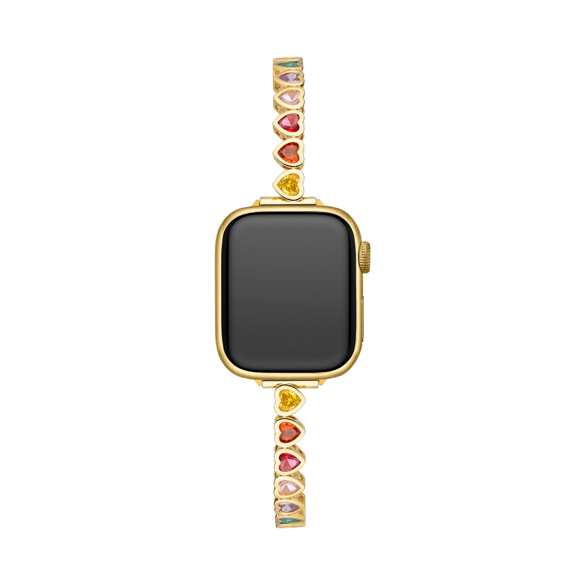 Rainbow Love 14k Gold / Platinum Plated Watch Band for Apple Watch