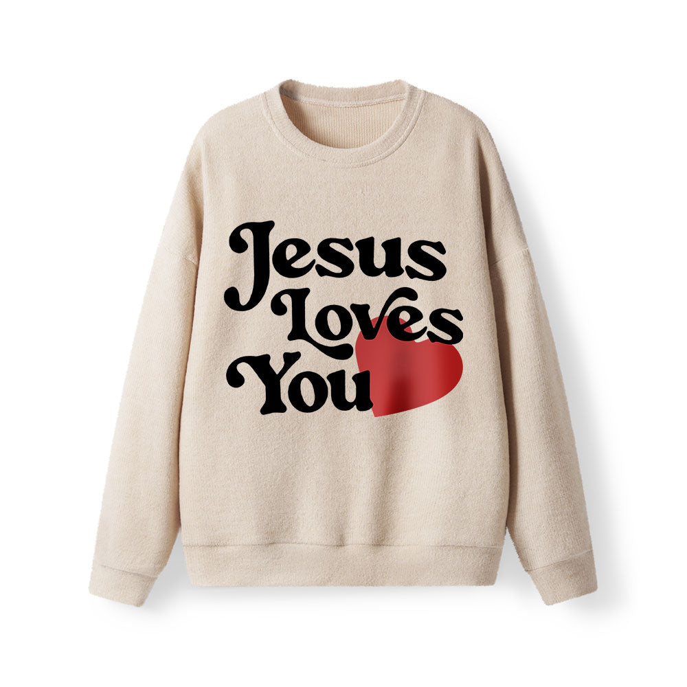 Good New Jesus Love You Lightweight Sweater