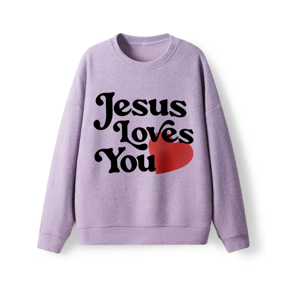 Good New Jesus Love You Lightweight Sweater