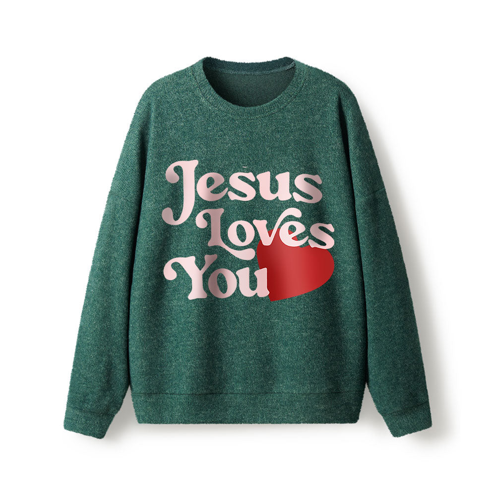 Good New Jesus Love You Lightweight Sweater