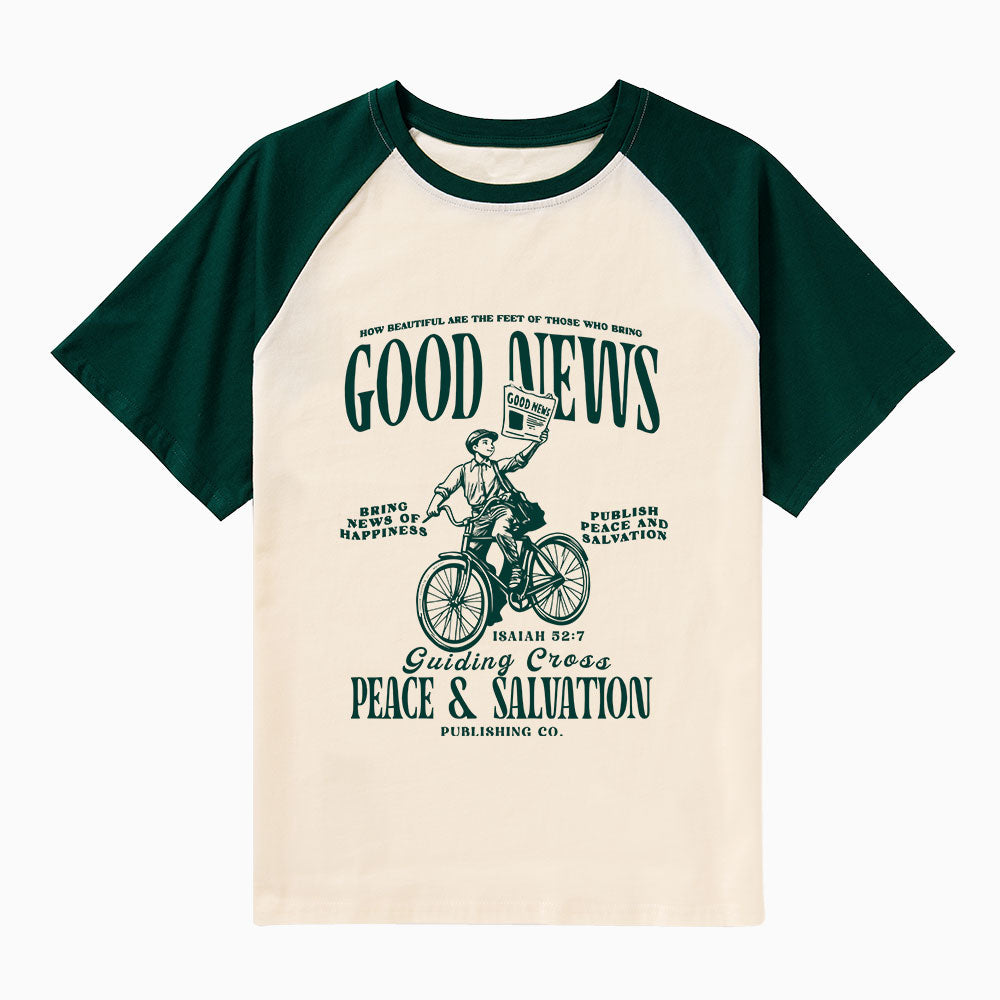 Good News Christian Raglan Sleeve T-Shirt