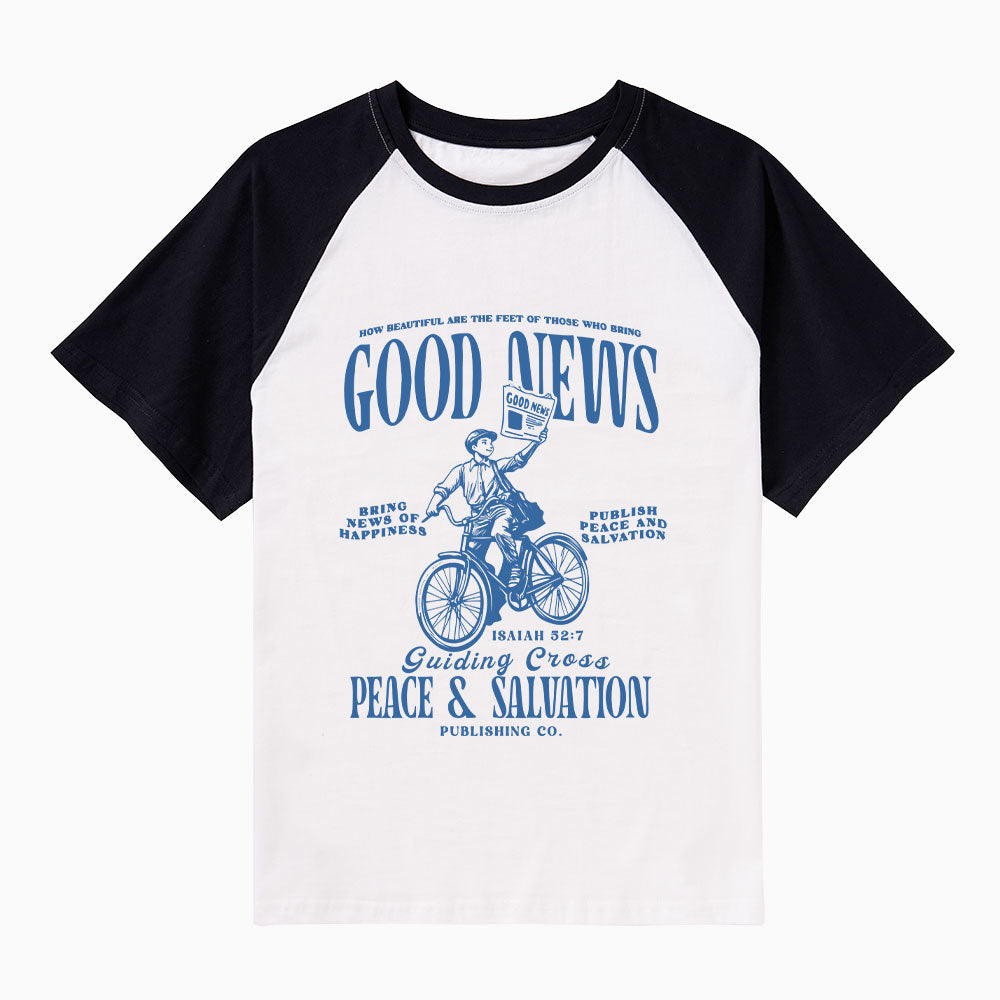 Good News Christian Raglan Sleeve T-Shirt