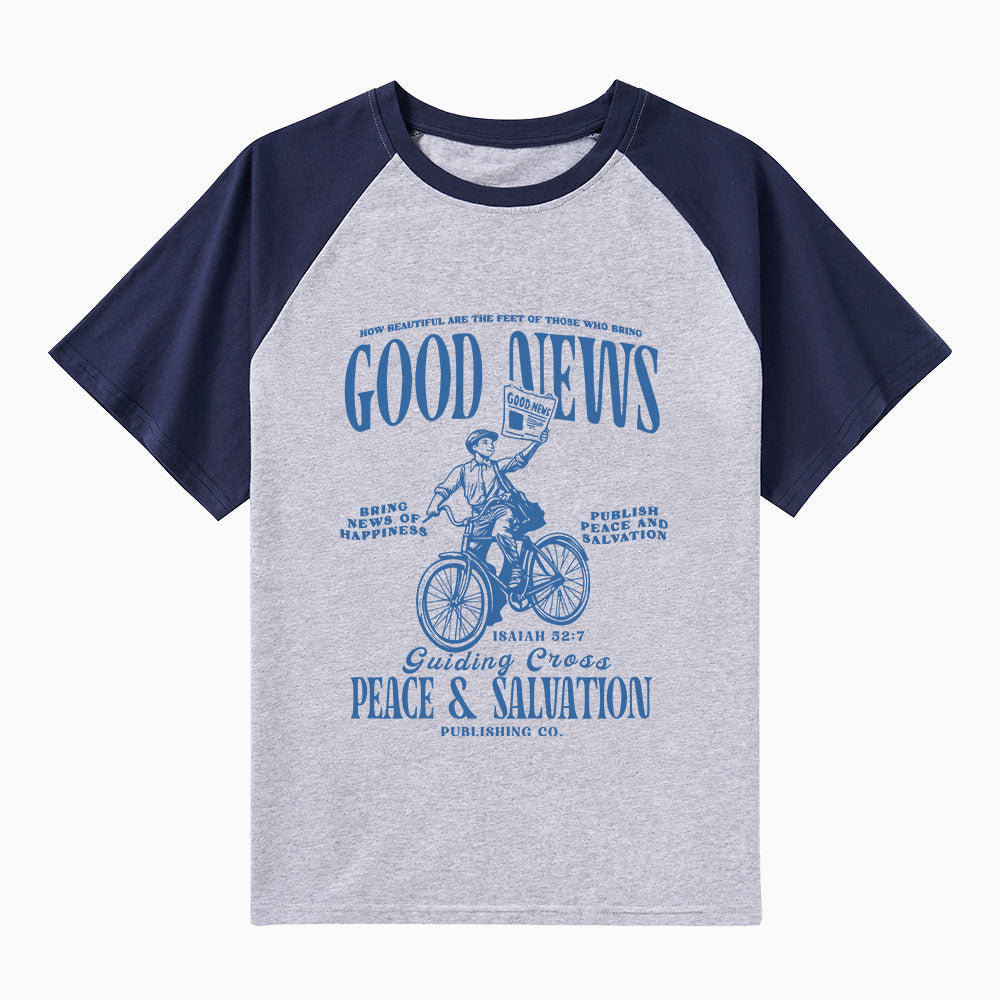 Good News Christian Raglan Sleeve T-Shirt