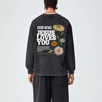 Good News Jesus Loves You Washed Long Sleeve T-Shirt
