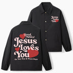Good News Jesus Loves You Christian Coach Jacket
