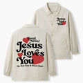 Good News Jesus Loves You Christian Coach Jacket
