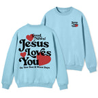 Good News Jesus Loves You Chrsitian Fleece Sweatshirt