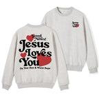 Good News Jesus Loves You Chrsitian Fleece Sweatshirt