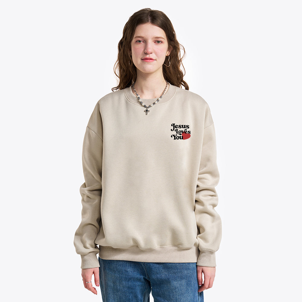 Good News Jesus Loves You Chrsitian Fleece Sweatshirt