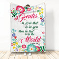 Greater Is He John 4:4 God Jesus Bible Verse Christian Blanket