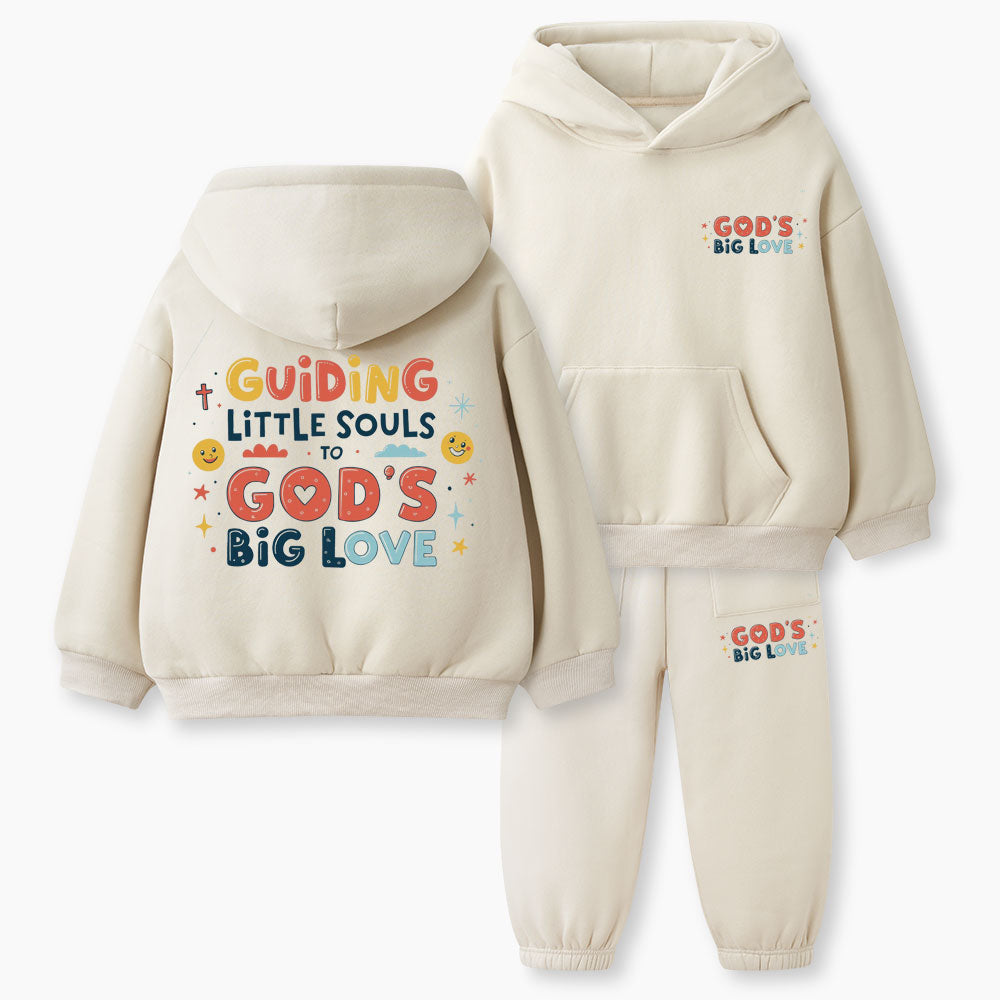 Guiding Little Souls To God's Big Love Christian Kid Hoodie Ser