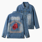 Hard Fought Hallelujah Christian Denim Jacket