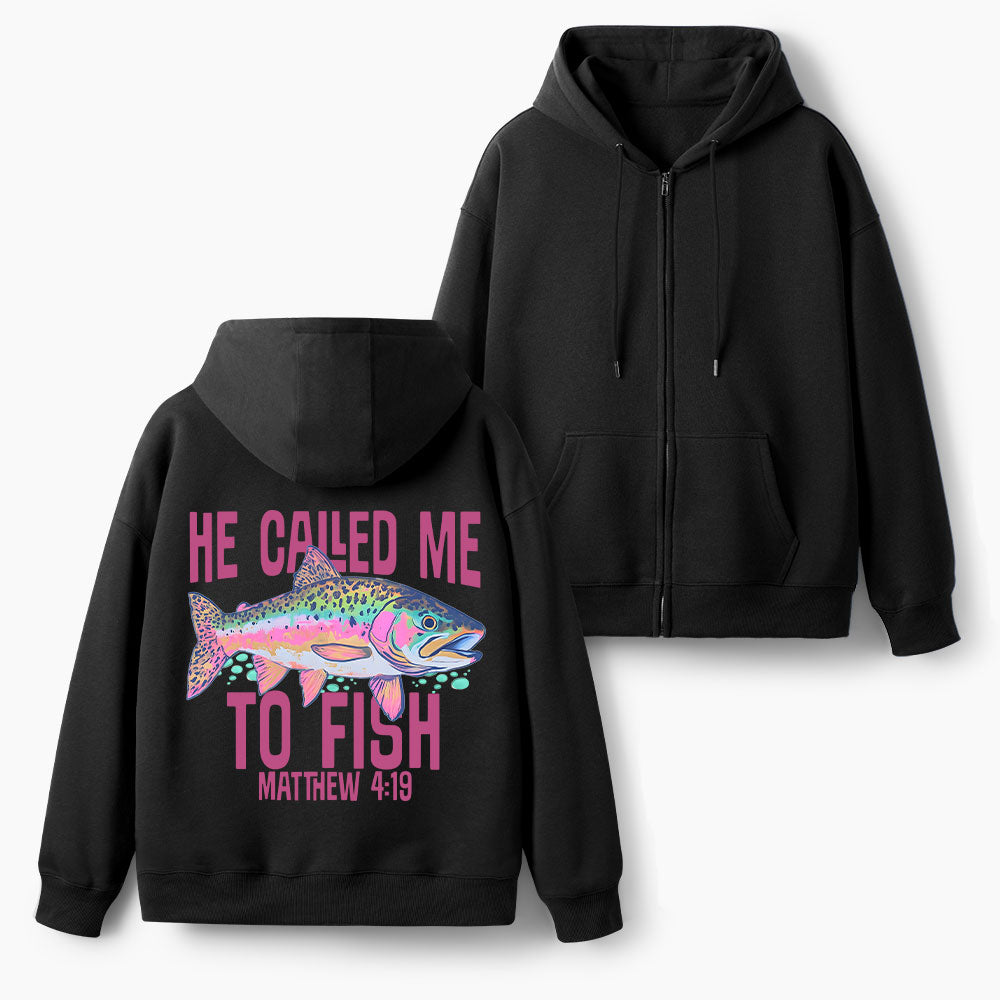 He Called For Me Christian Fleece-Lined Full-Zip Hoodie