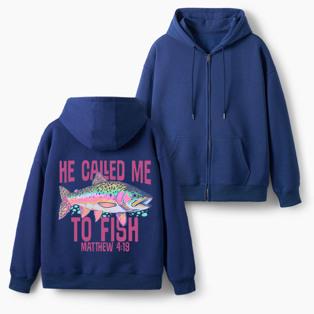 He Called For Me Christian Fleece-Lined Full-Zip Hoodie