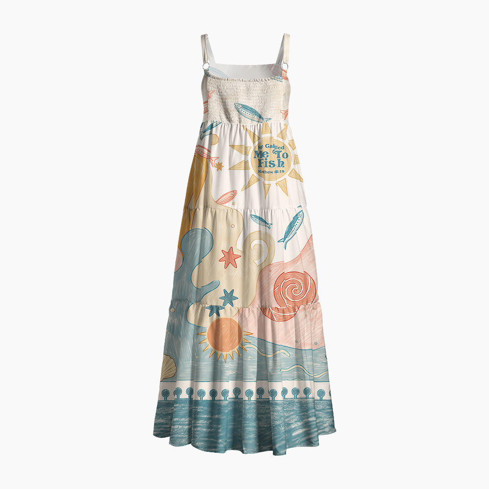 He Called Me To Fish Christian Maxi Dress