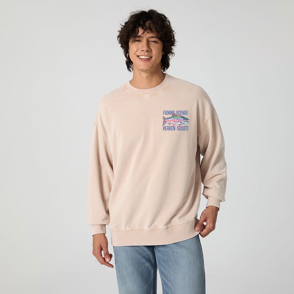 He Called Me To Fish Christian Washed Sweatshirt