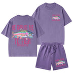 He Called Me To Fish Christian Washed T-Shirt & Shorts