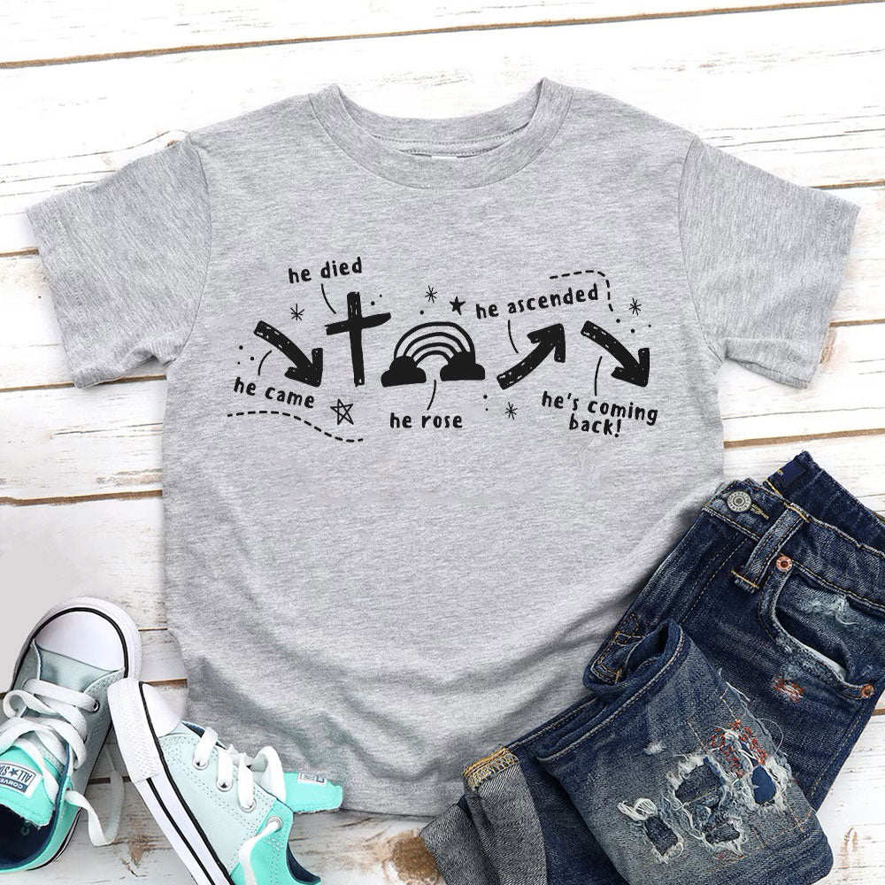 He Is Coming Back Christian Kid T-Shirt
