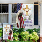 He Is Risen Christian Cross Flag