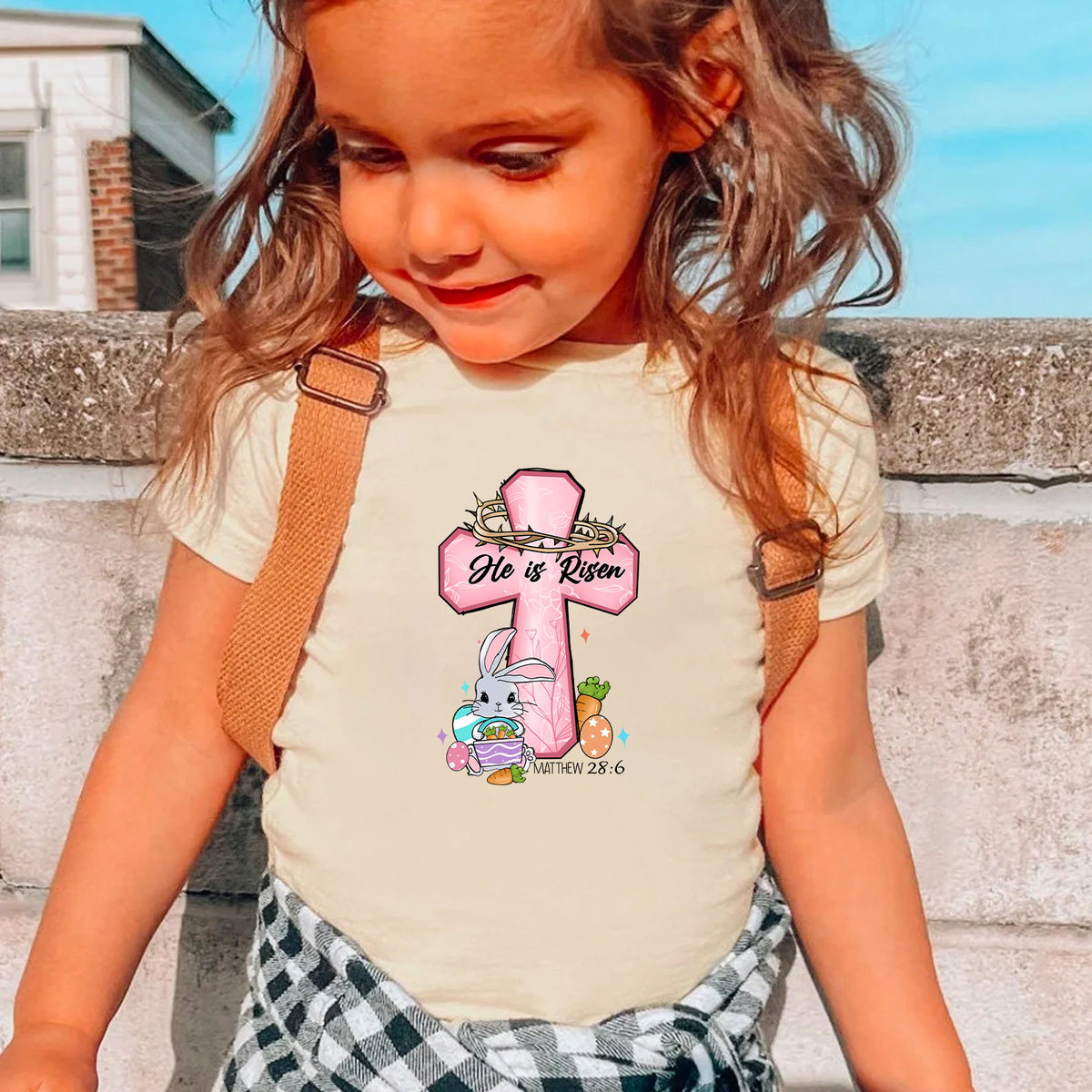 He Is Risen Christian Kid T-Shirt