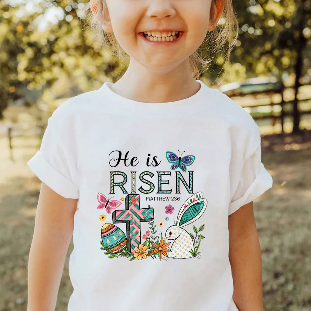 He Is Risen Christian Kid T-Shirt