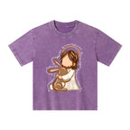 He Is Risen Christian Washed T-Shirt