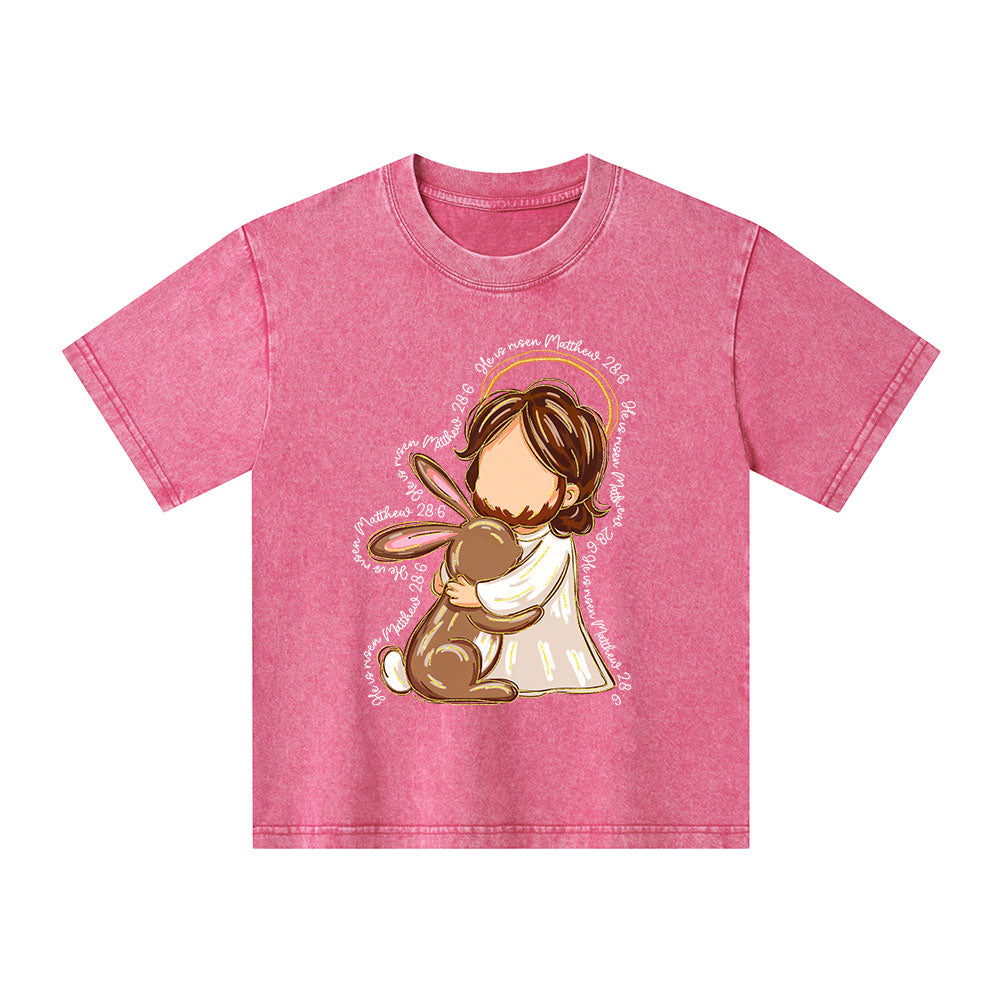 He Is Risen Christian Washed T-Shirt