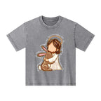He Is Risen Christian Washed T-Shirt