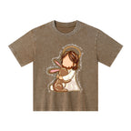 He Is Risen Christian Washed T-Shirt
