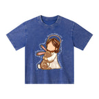 He Is Risen Christian Washed T-Shirt