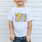 He Is Risen Easter Christian Kid T-Shirt