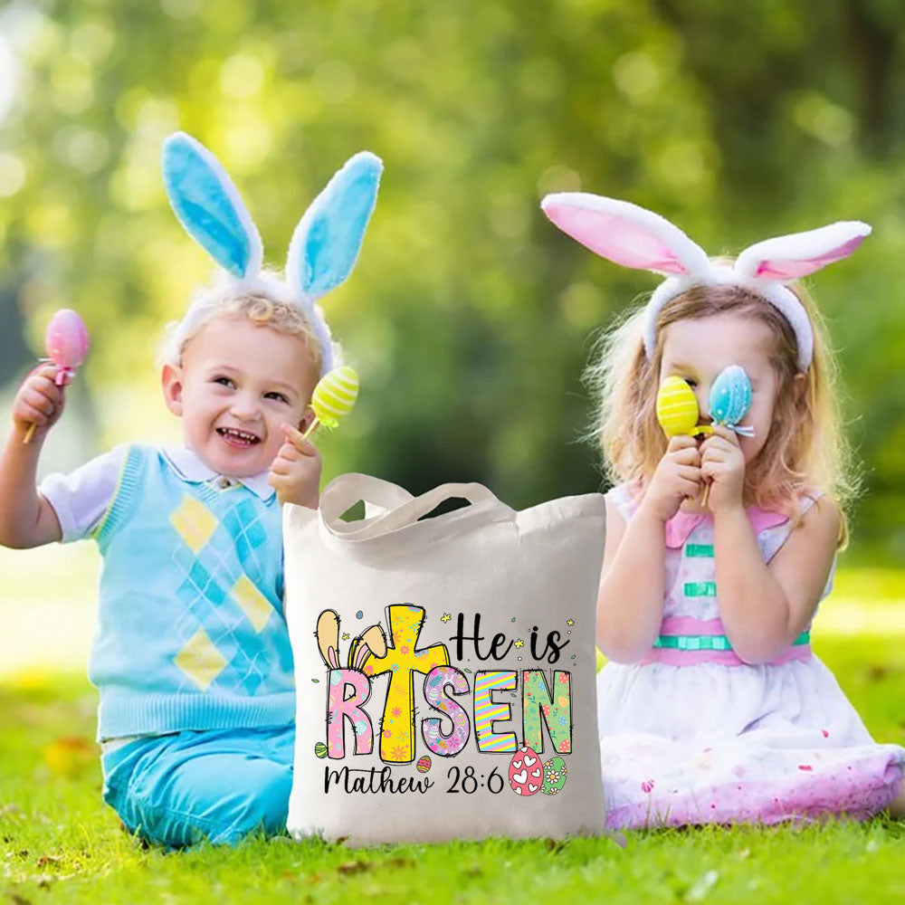 He Is Risen Easter Christian Tote Bag