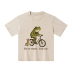 He Is Risen Hop On Christian Washed T-Shirt