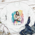 He Is Risen Jesus And Lamb Christian Sweatshirt
