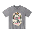 He Is Risen Kid Washed T-Shirt