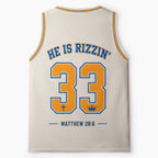 He Is Rizzen' Christian Mesh Jersey Tank Top
