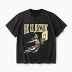 He Is Rizzin Christian Washed V-Neck T-Shirt