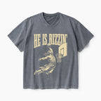 He Is Rizzin Christian Washed V-Neck T-Shirt